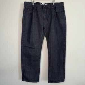 Enyce Baggy Jeans Men Gray Wide Leg Black Size 44x30 Y2k Skater Grunge Hip Hop